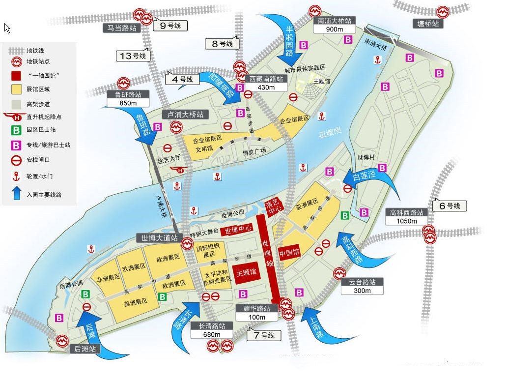 上海世博园旅游导图