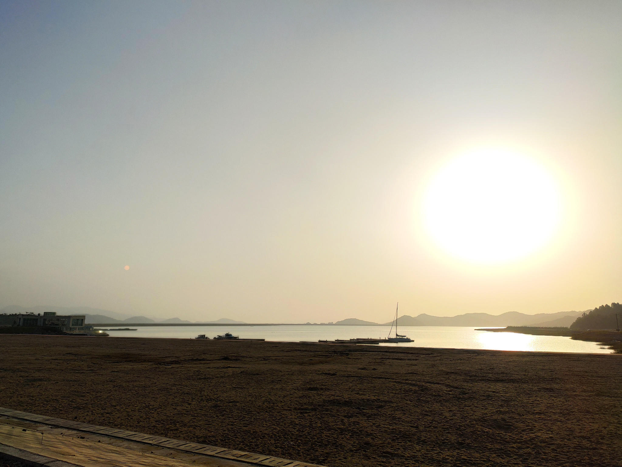 宁波湾天妃湖，夕阳下偶然的散步