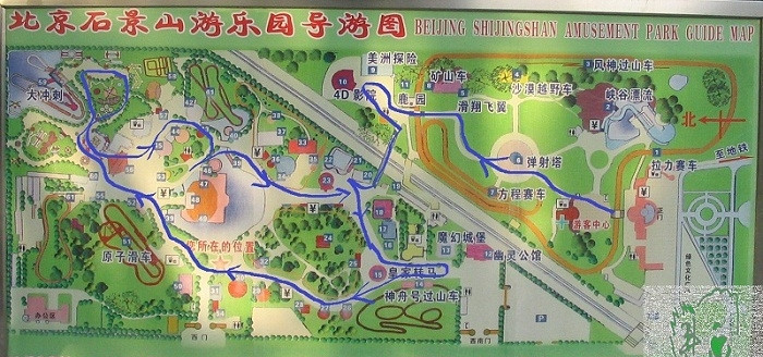 石景山游乐园旅游导图