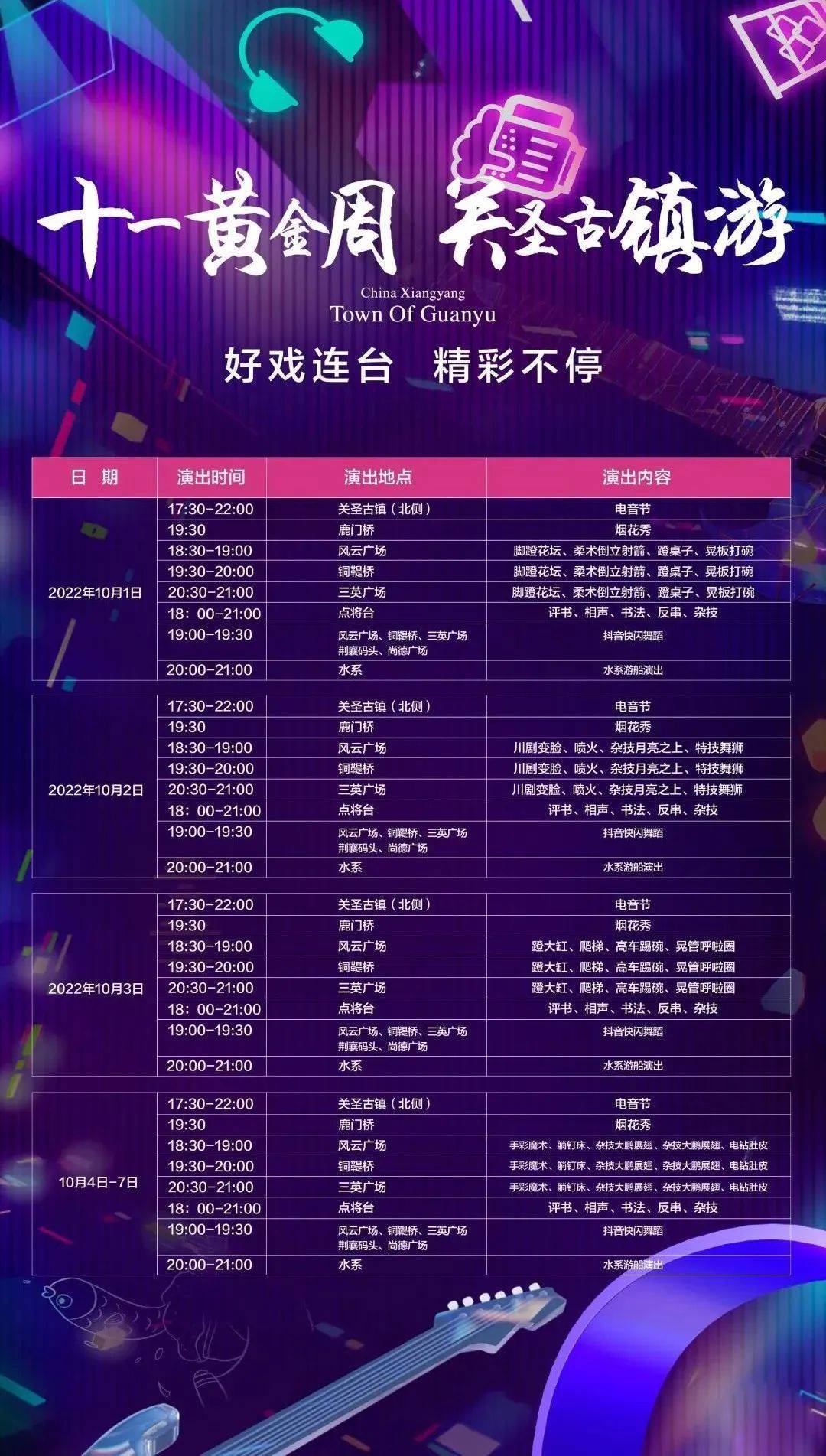 全员集结，关圣古镇电音节火热开场, 燃炸这个十一！ 