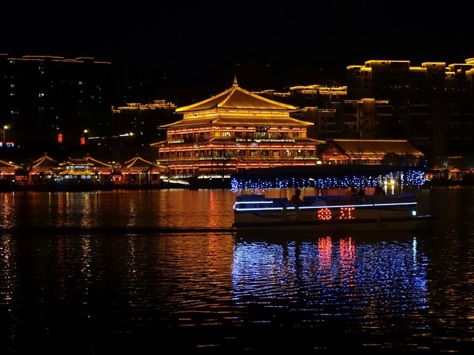 曲江夜景图片
