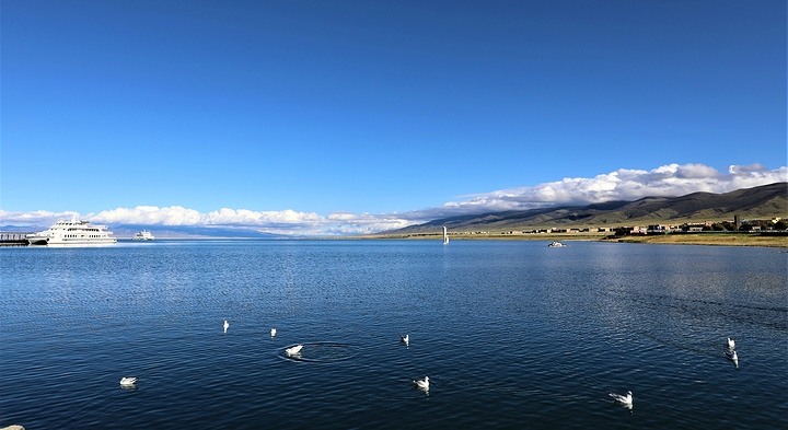抵近了,美丽的青海湖.游览青海湖 (aaaaa)二郎剑景区.