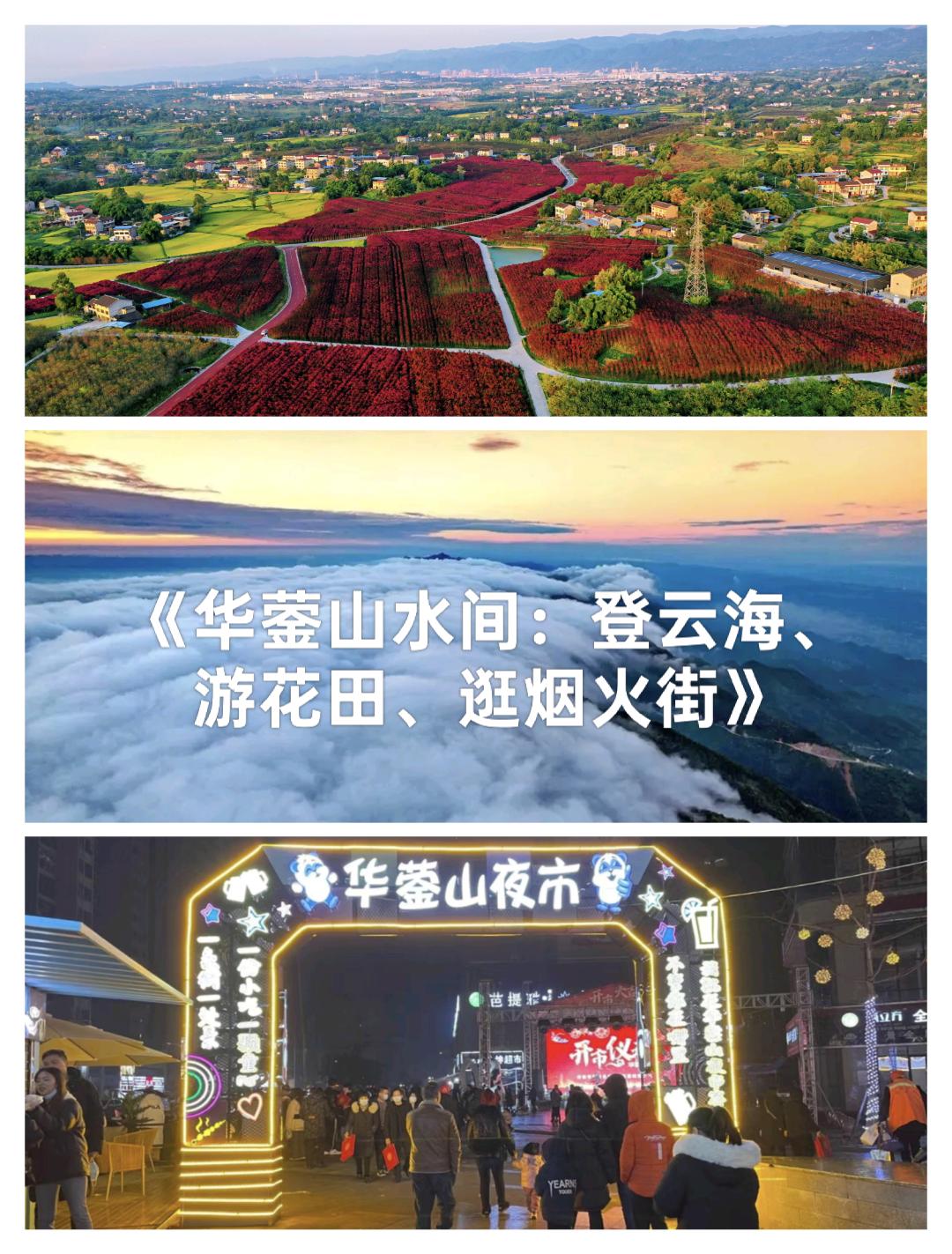 《华蓥山水间：登云海、游花田、逛烟火街》