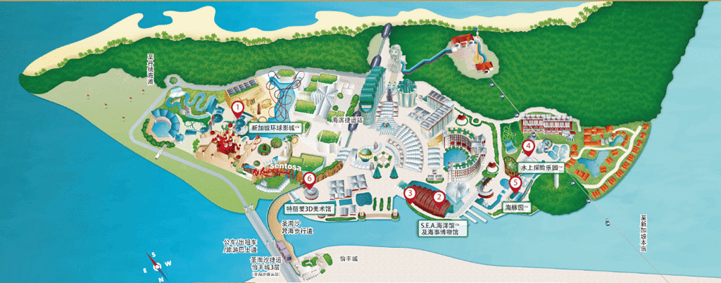 圣淘沙名胜世界旅游导图