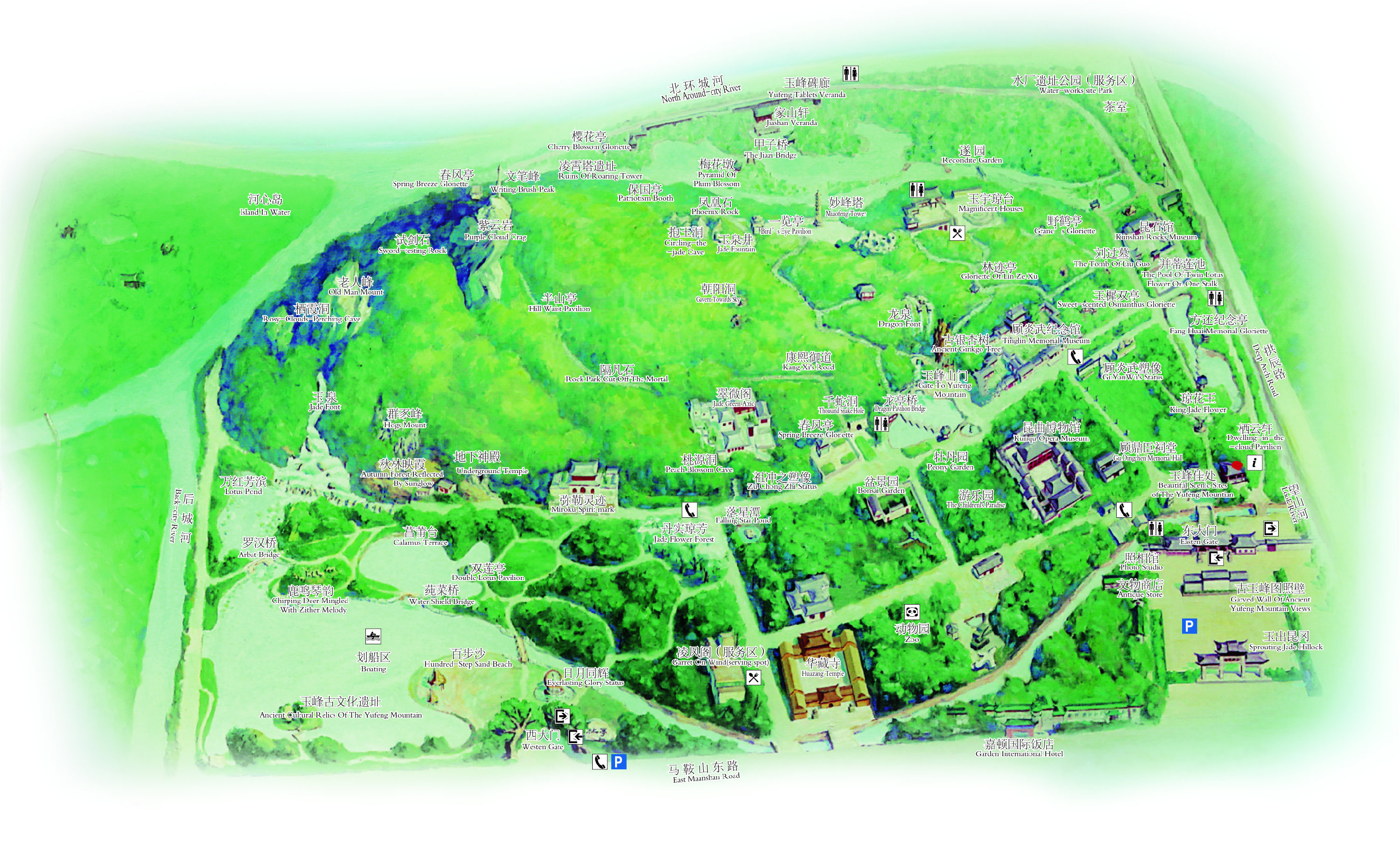 昆山亭林公园平面图图片