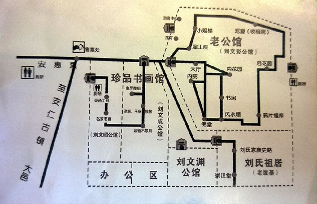 刘氏庄园博物馆旅游导图
