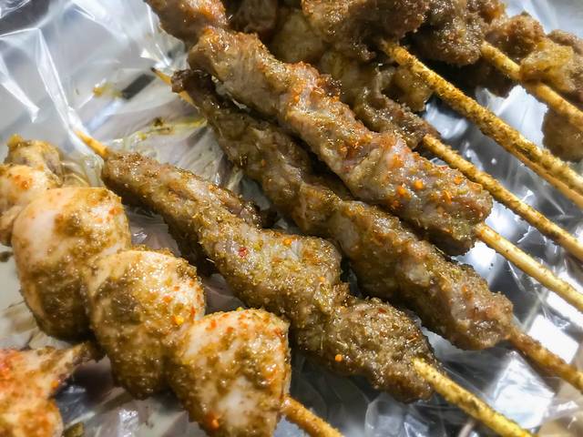 王婆油炸羊肉串