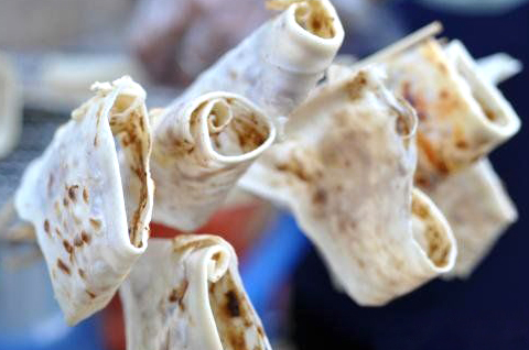 现烤大理乳扇地摊