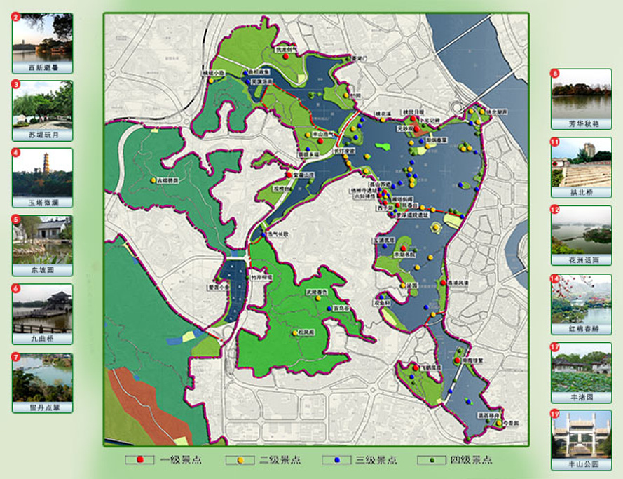 惠州西湖旅游导图
