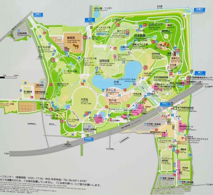 花博纪念公园鹤见绿地旅游导图