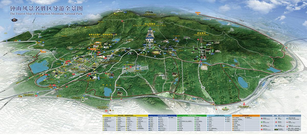 钟山风景名胜区旅游导图