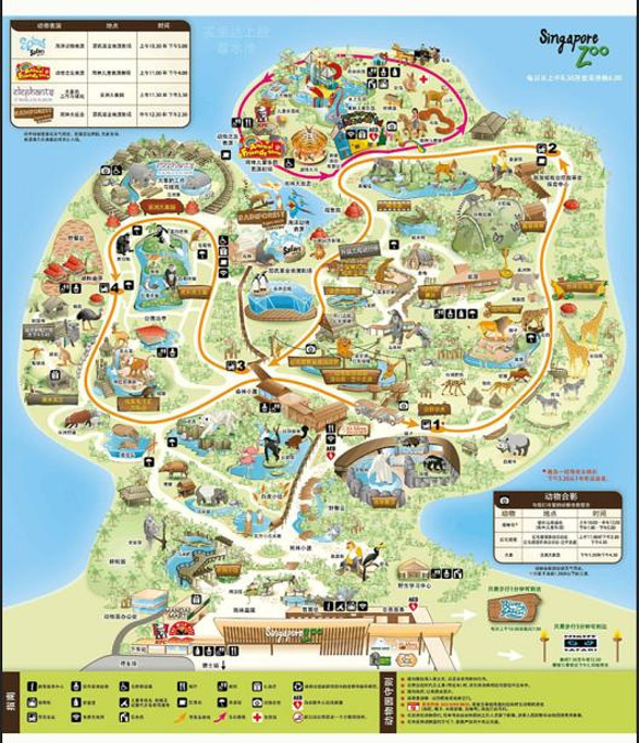 新加坡动物园旅游导图
