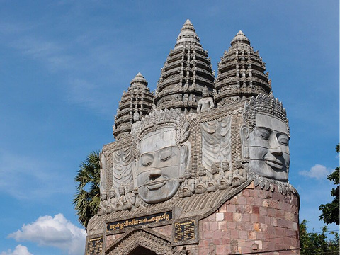 Wat Damrey Sar寺庙旅游景点图片