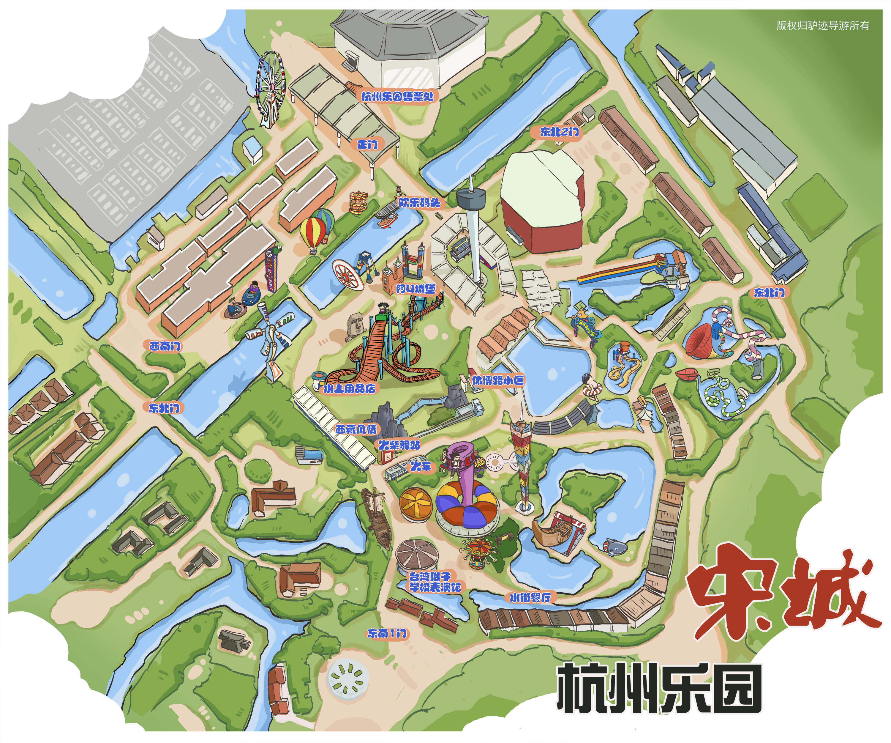 杭州乐园平面图图片