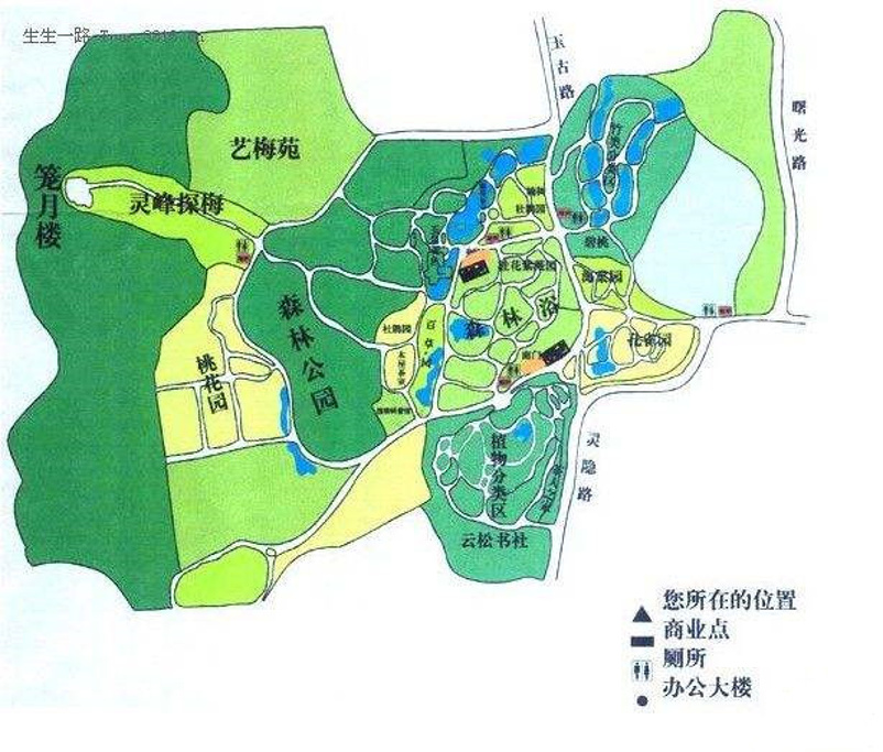 杭州植物园旅游导图