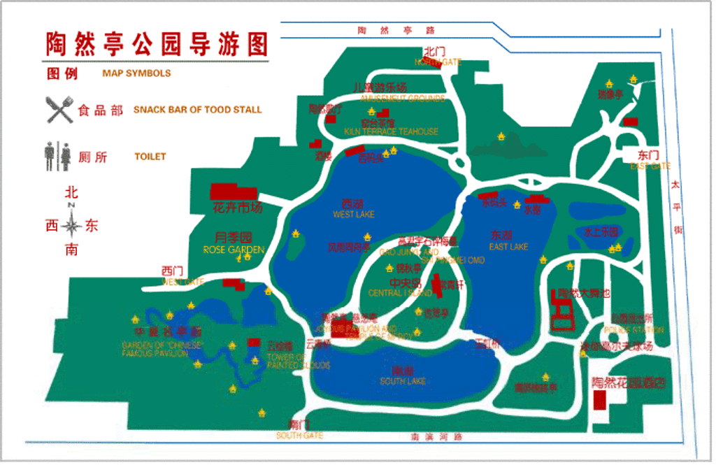 陶然亭公园旅游导图
