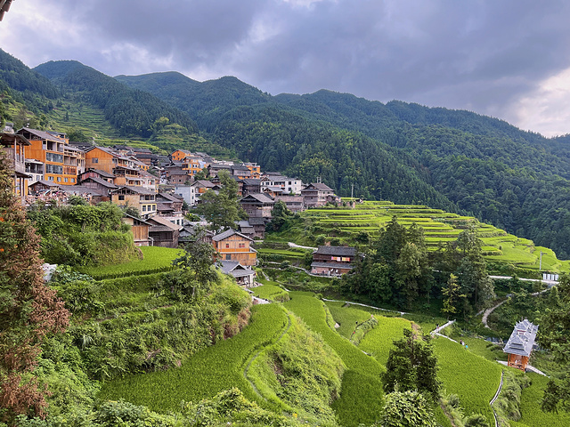 "等中巴好多人排队，小孩免费没有座位用手抱着对付山路手都要断掉了（我妈说）更惨的是我们到了终点站..._堂安梯田"的评论图片