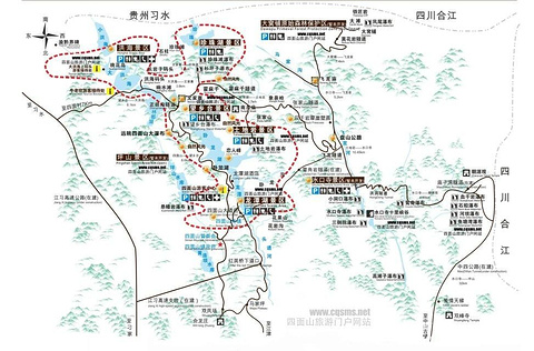 四面山旅游景点攻略图