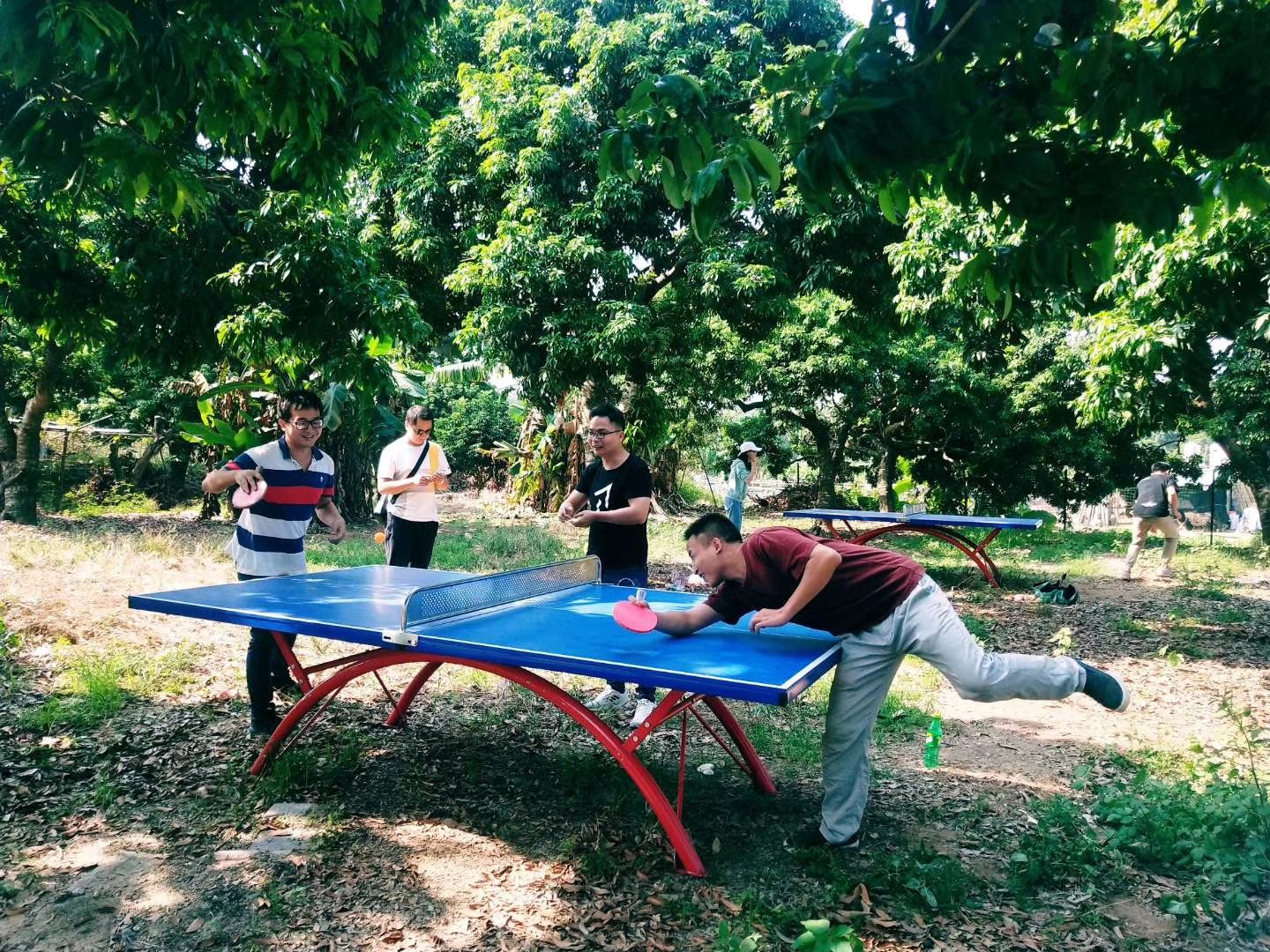 园组织的真人cs活动刺激好玩好久没有玩过乒乓球了值得推荐的户外运动