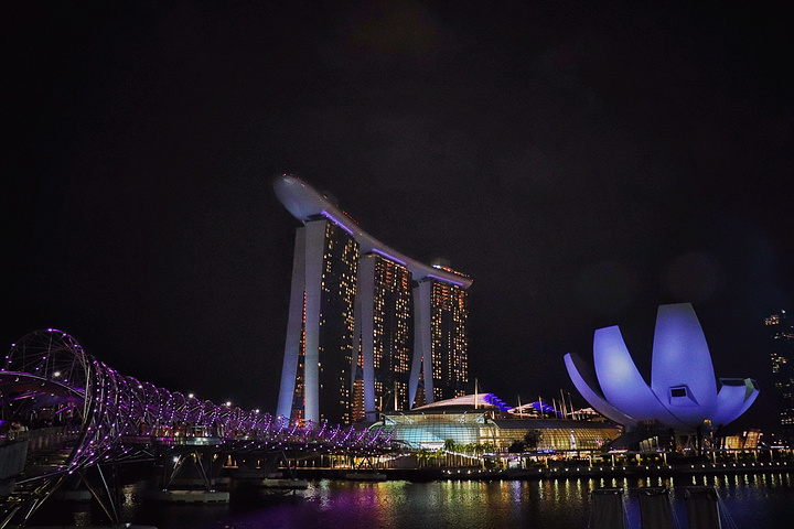 "桥中间有个圆形瞭望台，供人们休息和欣赏风景。说回新加坡双螺旋桥，它是世界第一座人行螺旋桥_双螺旋桥"的评论图片