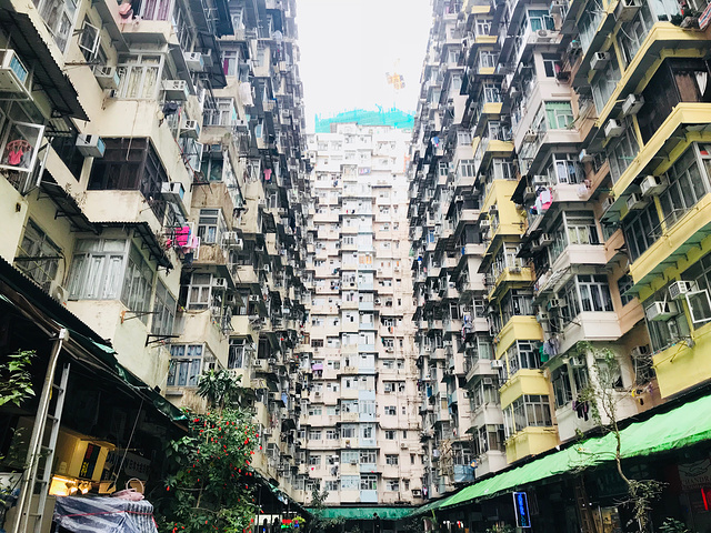 "抬头仰望，密密麻麻，充满了香港的市井气息_怪兽大厦"的评论图片