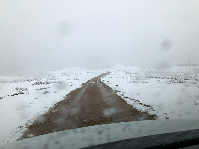 "五月天非常幸运遇到大雪纷飞，忘我欢乐，童心未泯。用完早餐，我们参观了郎木寺。路途中_郎木寺镇"的评论图片