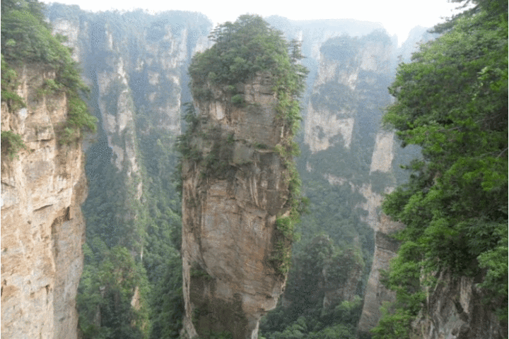 "游玩世界自然遗产的核心---袁家界景区，有阿凡达中“哈利路亚山”原型“乾坤柱”、天下第一桥、九..._袁家界景区"的评论图片