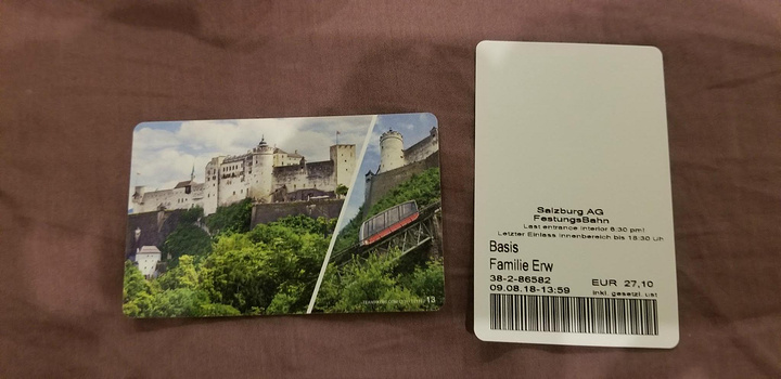 "...家庭套票，里面的博物馆是可以参观的，还有中文的解说器，非常的详细，将萨尔茨堡的历史一一作了介绍_霍恩萨尔茨堡要塞"的评论图片