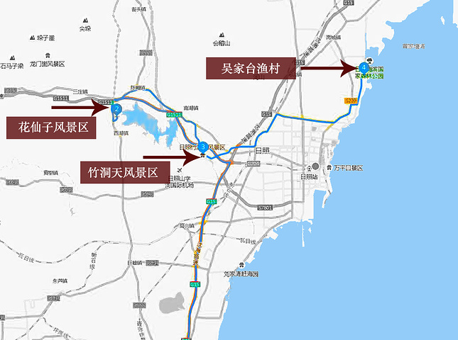 day2:l    吴家台渔村——森林公园观日出——驻龙山风景区——城市