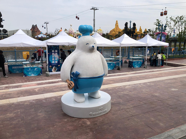 "海昌海洋公园的极地小镇更多的是给小朋友拍照片的，在这里区域内可以看到企鹅，北极熊的玩偶雕像，小..._极地小镇"的评论图片