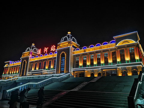 漠河火车站旅游景点图片