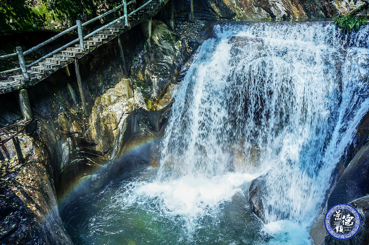 "第二站是汪湖，是瑶里最大的一个景区，风景也最美。光滑矗立的岩壁，瀑布飞流直下，蔚为壮观；山珍野味_汪胡生态游览区"的评论图片
