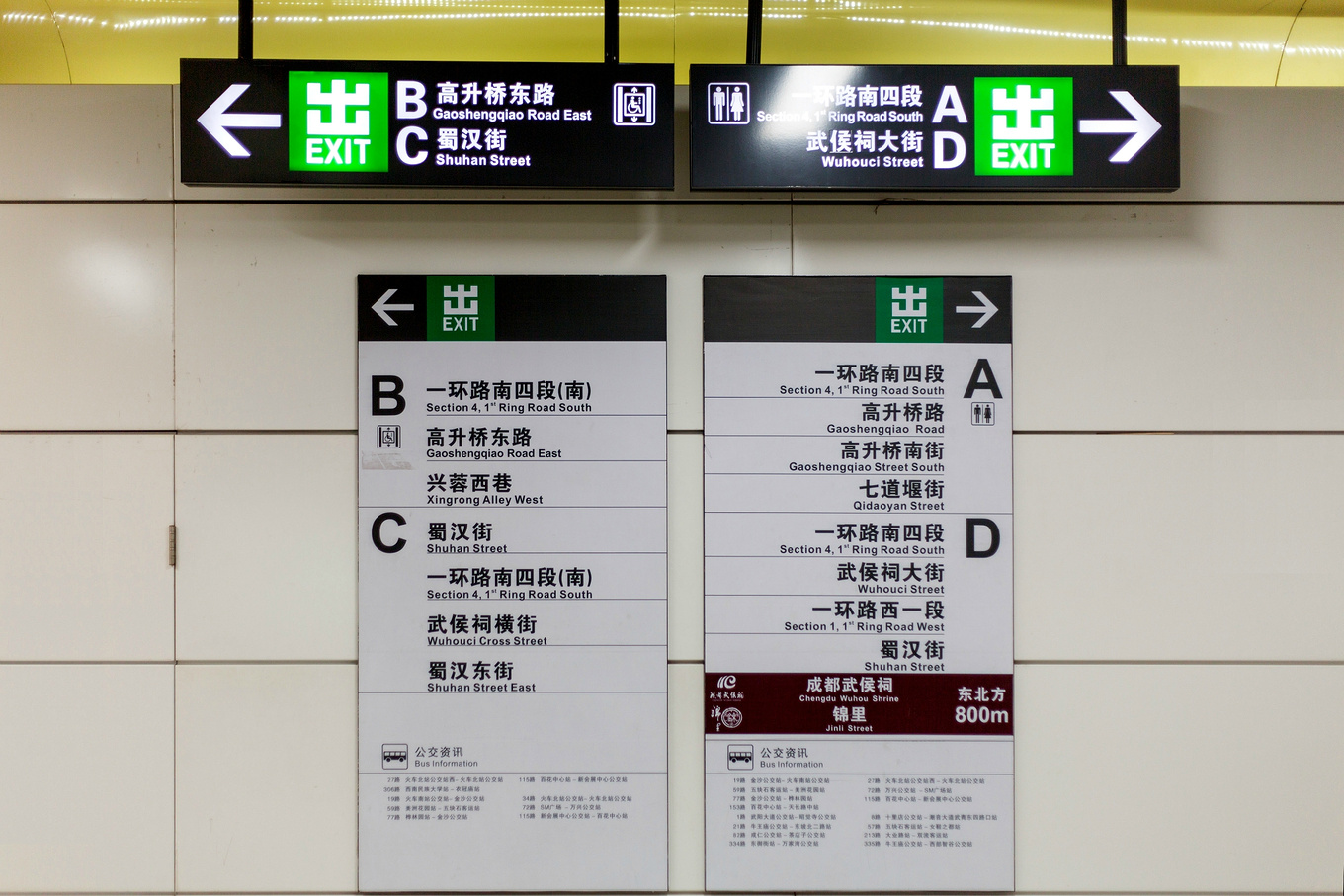 地铁站内的各类标识图片