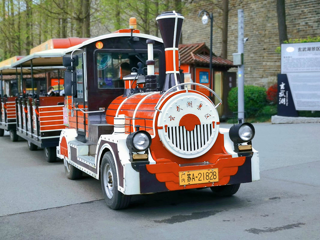 坐上玄武湖的小火车,将大半个如画的公园都游览一遍,用心去感受这般