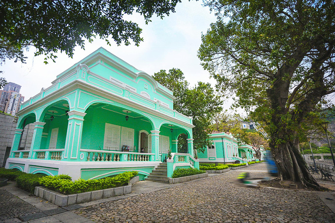 景｜龙环葡韵住宅式博物馆：薄荷色葡式建筑图片