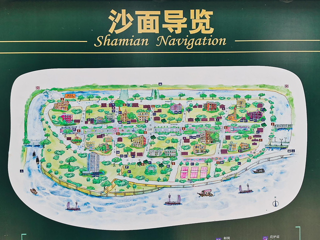 沙面岛较完整地保留19世纪英法租界欧陆风情风貌是广州著名的外事游览