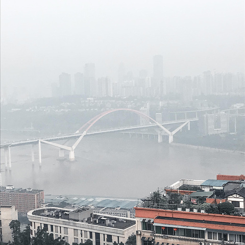 "在上面可以很好的观赏重庆市区的风景，是俯瞰重庆全景的最佳平台之一，而且人真的很少，不像南山一棵..._鹅岭公园"的评论图片