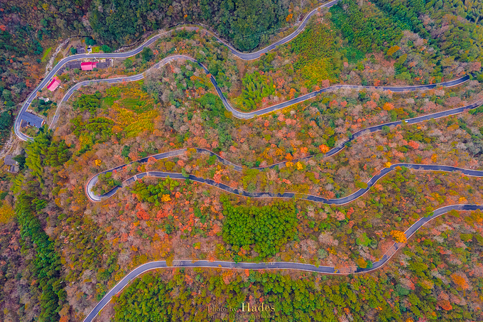 石台七井山盘山公路图片