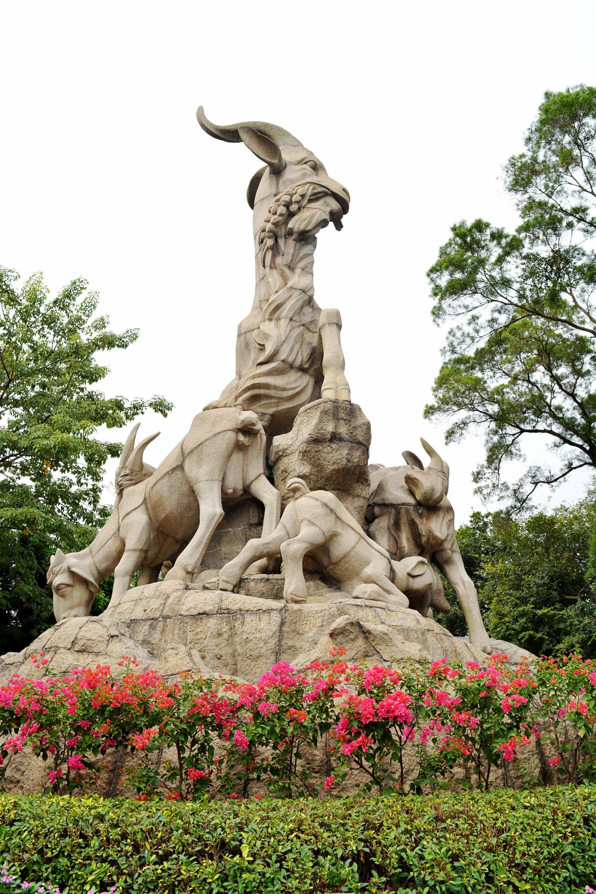 广州越秀公园五羊雕像图片