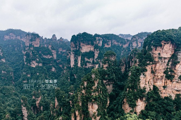 "在恍若人间仙境的袁家界，也少不了水的衬托。没有心情看风景了。是张家界公园又一处风景集中地_袁家界景区"的评论图片