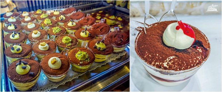 "...甜甜的奶油、巧克力和松软的蛋糕，搭配微酸的草莓酱，口感层次丰富，不过我还是更偏爱Pompi一些_Two Sizes -Tiramisù in Rome-"的评论图片