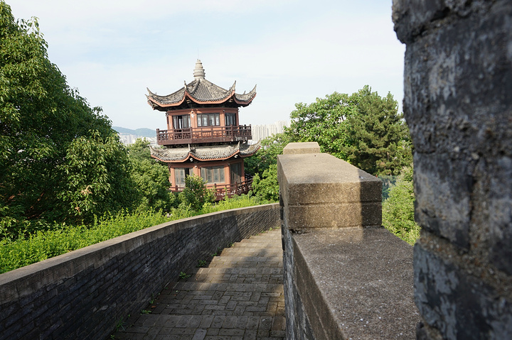 "推荐我早上去那里登个山，呼吸下新鲜空气，的确还挺棒的，在山上还有一个城墙，朋友说以前是用来打仗..._教场山公园"的评论图片