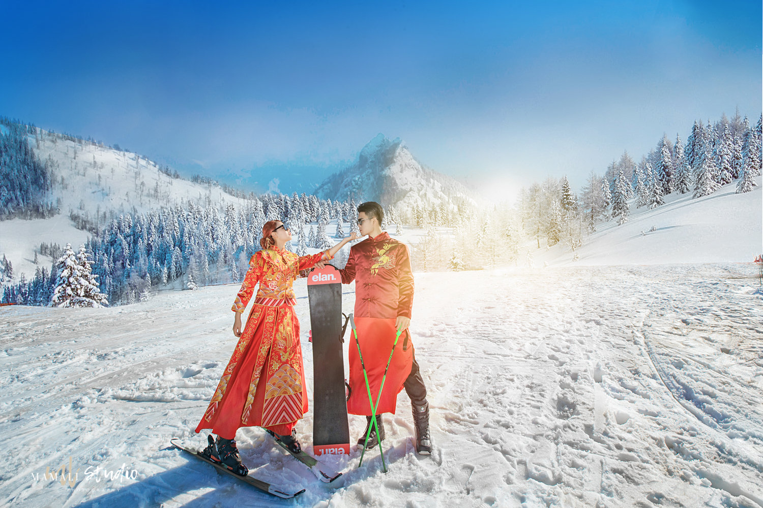 打卡包邮区阿尔卑斯山    安吉云上草原滑雪初体验