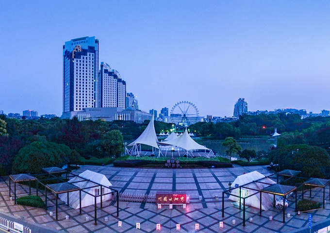 蓮泗蕩運河溼地公園嘉興秀湖公園夜色嘉興秀湖公園嘉興秀洲運河公園