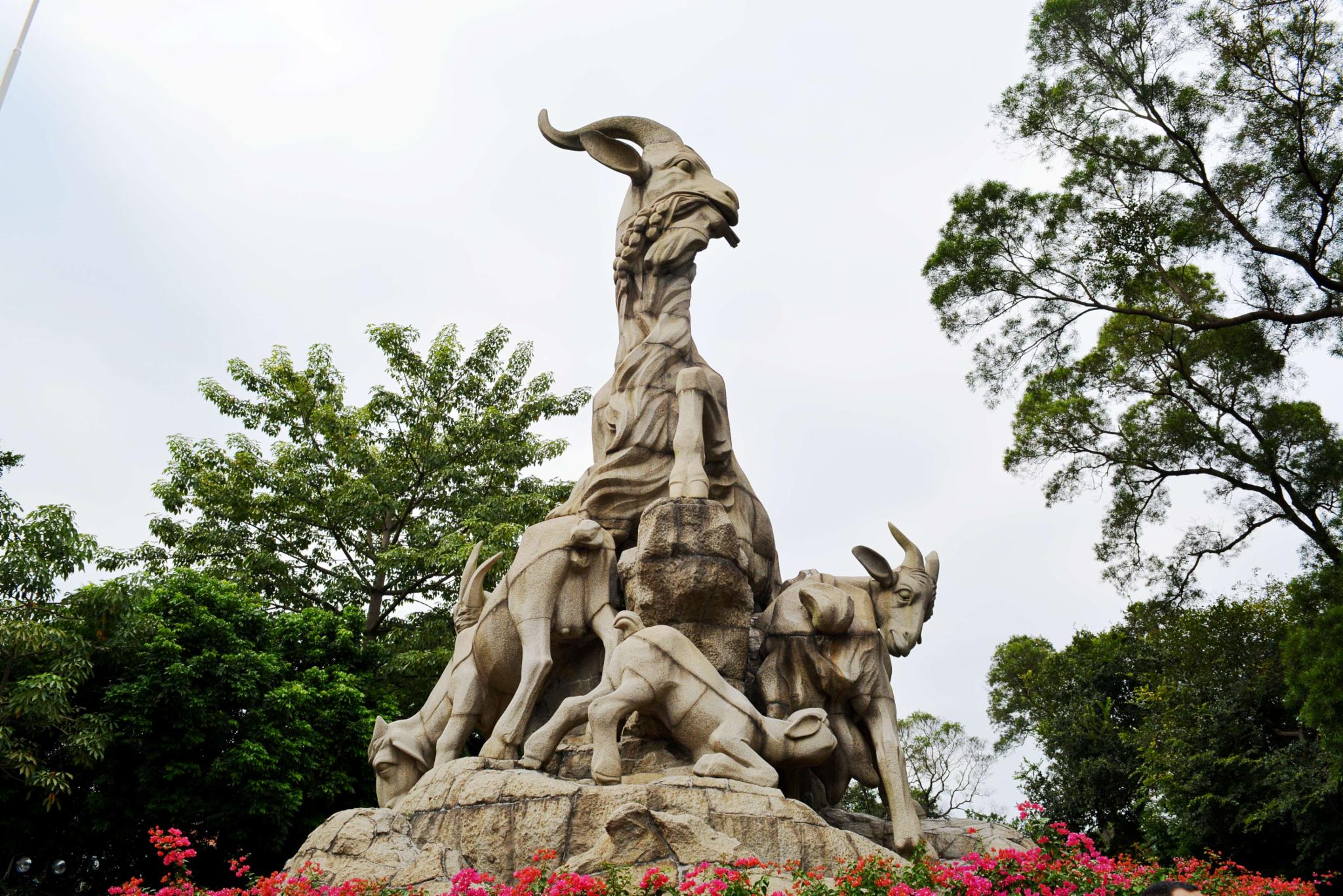 广州越秀公园五羊雕像图片