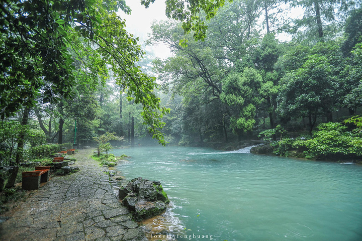 "烟雨朦胧下的双瑶池，仿佛仙境一般。中国溶洞之最的冰壶之瀑？如何躺着进洞_双龙风景旅游区"的评论图片