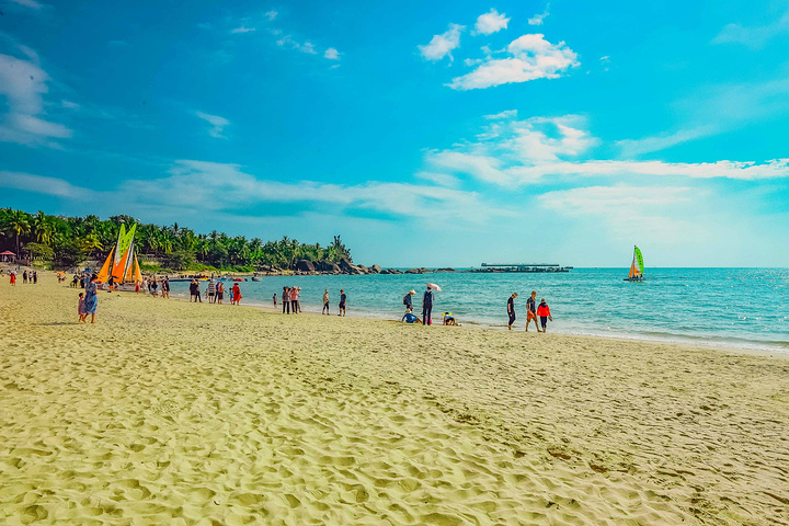 游客们纷纷撑起了准备好的遮阳伞,但是丝毫没有削减在海边游玩的兴趣