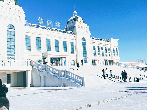 漠河火车站旅游景点图片