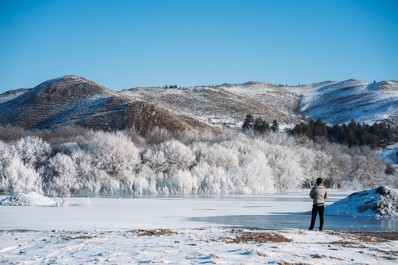 30℃航拍内蒙古冰雪天路：一分钟看尽大兴安岭冬季美景-作品-大疆社区
