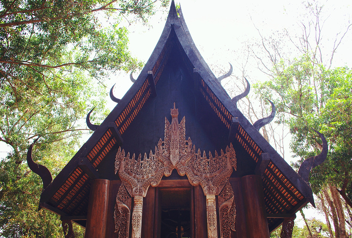 "白庙的对立地狱黑庙，事实上它并不是庙，而是泰国艺术家Thawan Duchanee建造的私人博..._黑庙"的评论图片
